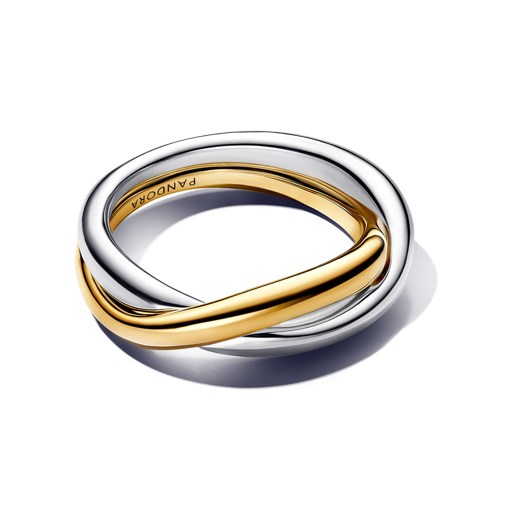 Pandora Ring Featuring Two-tone Entwined Bands