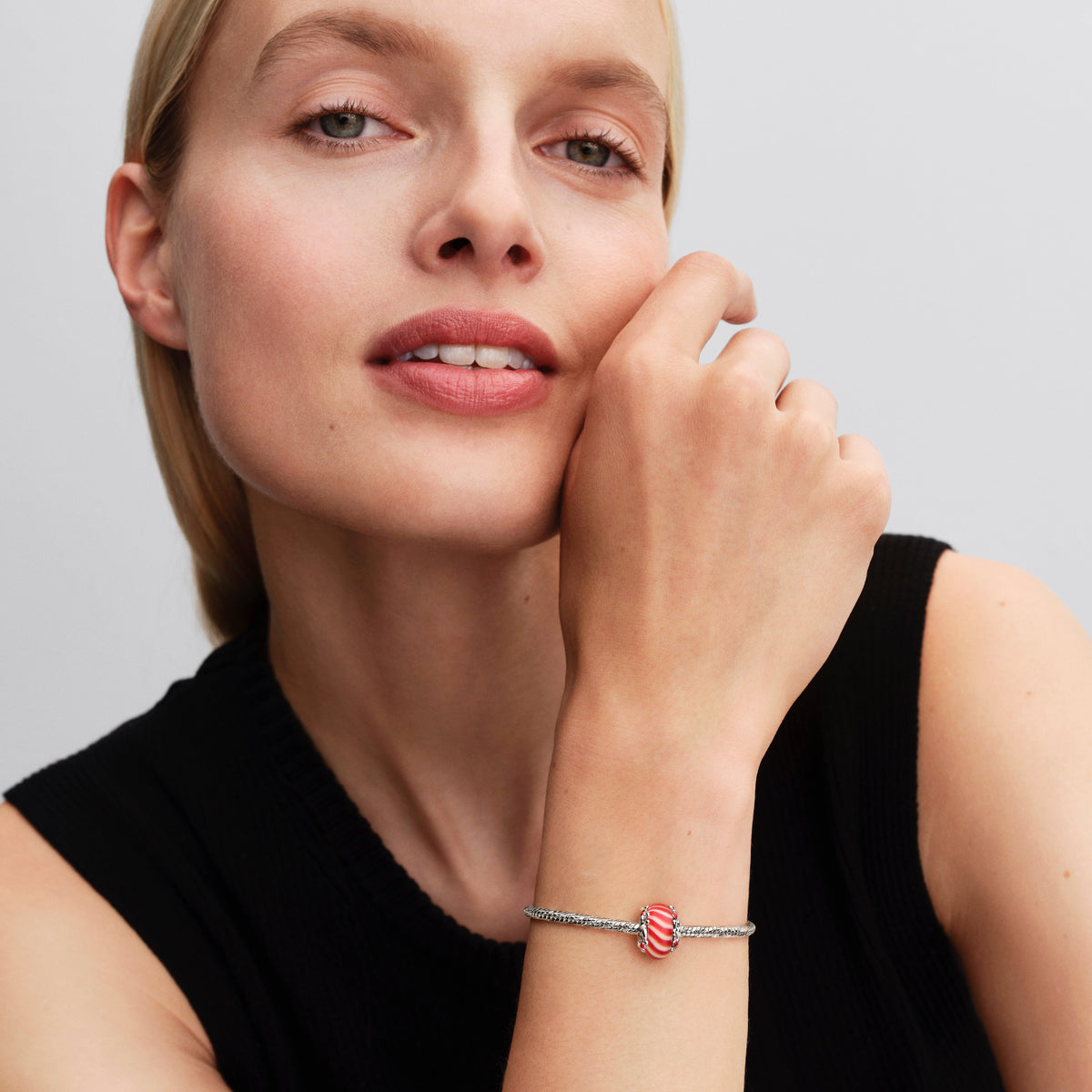 Pandora Charm Featuring Candy Murano Glass