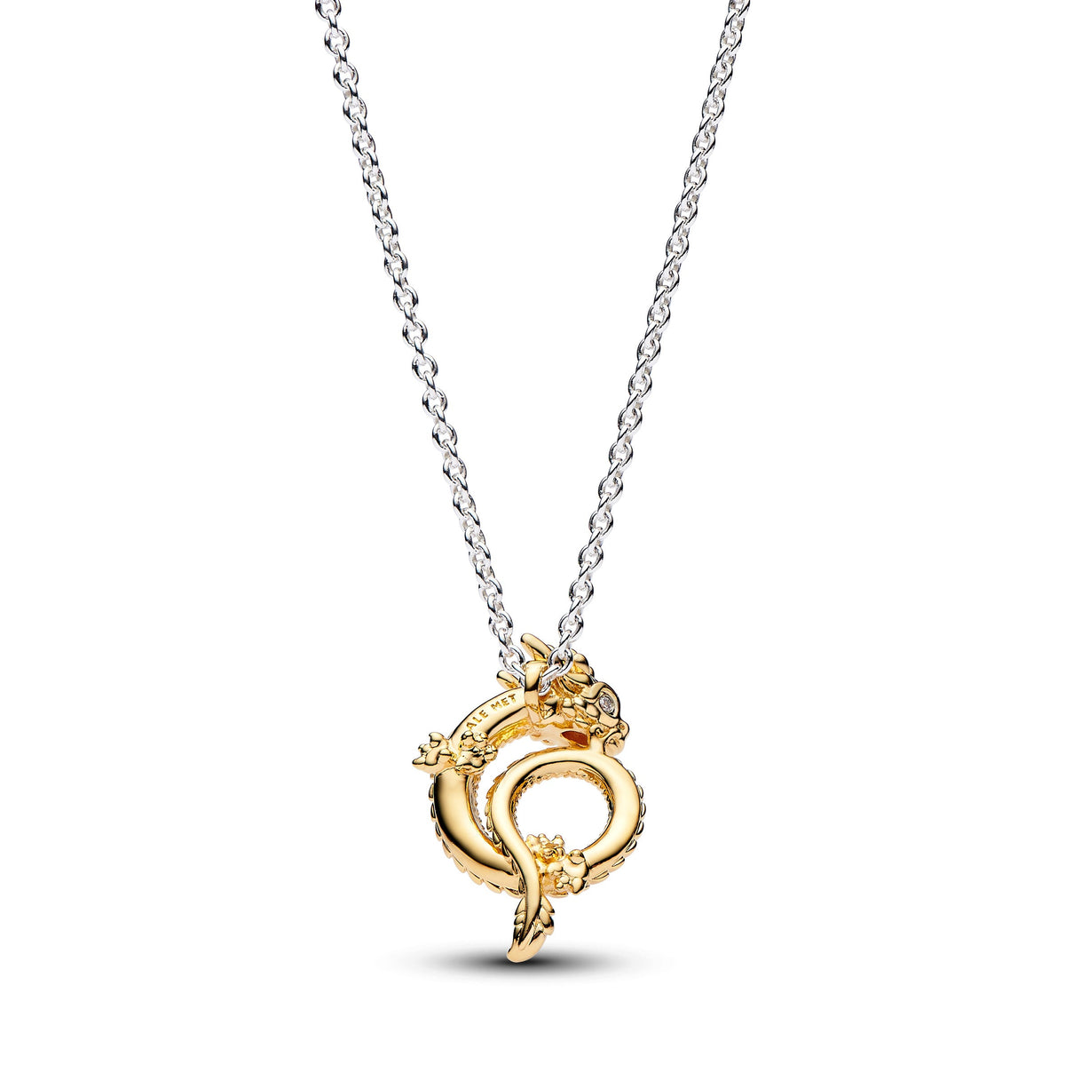 Pandora Necklace Featuring Two-tone Chinese Year of the Dragon