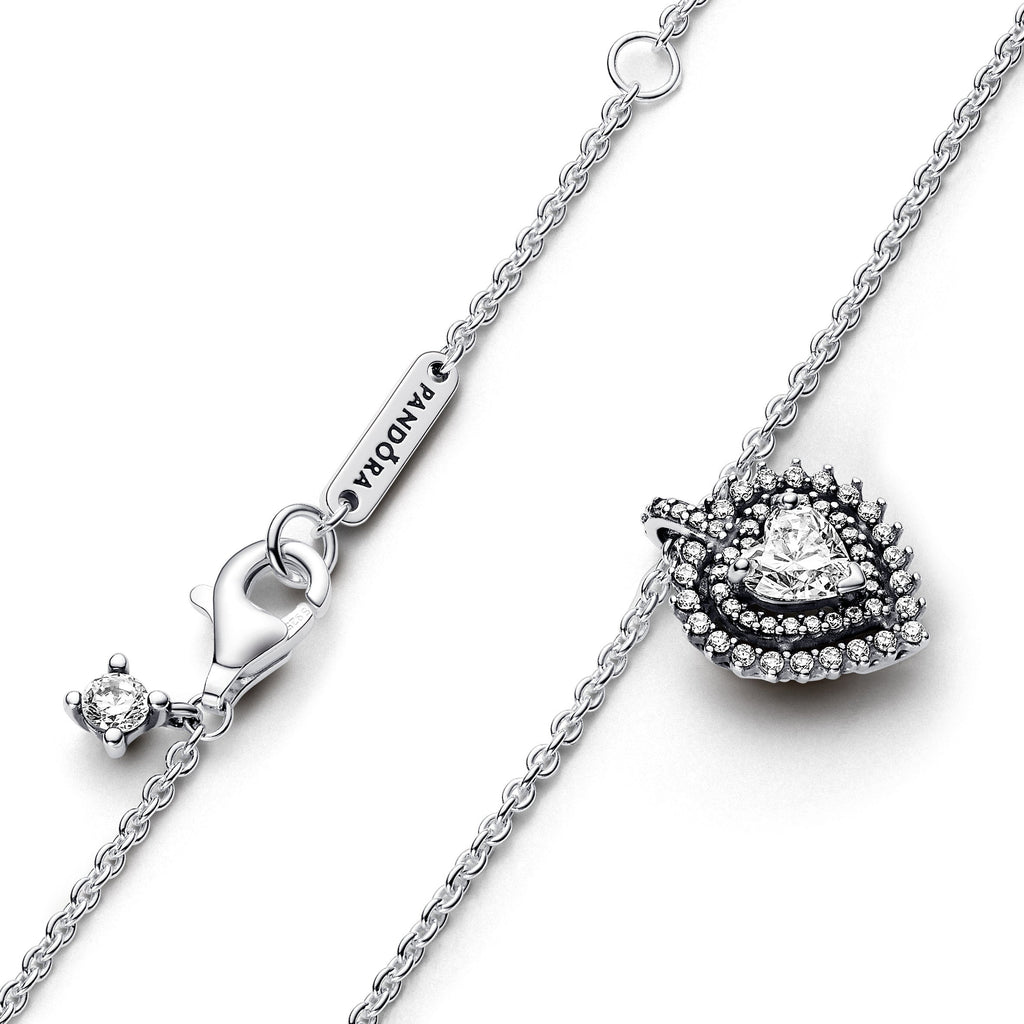 Pandora Sparkling Heart Halo Pendant Necklace