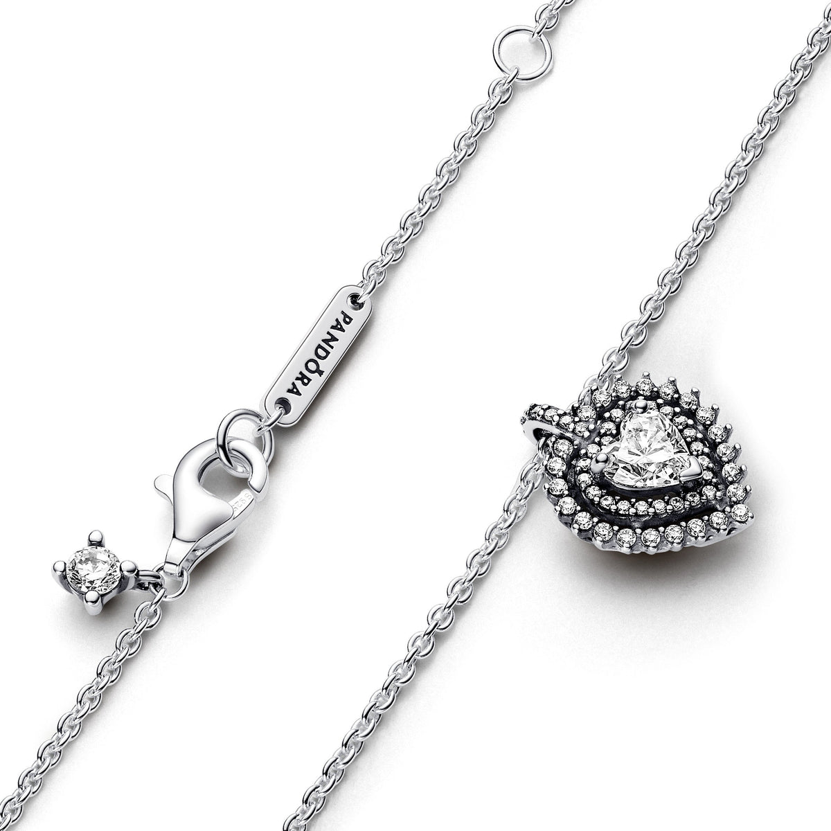 Pandora Sparkling Heart Halo Pendant Necklace