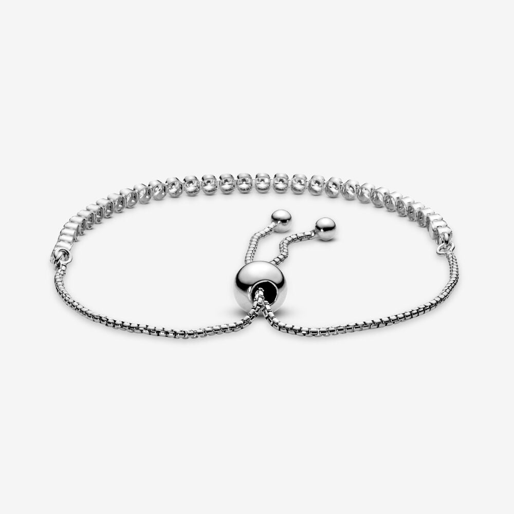 Pandora Bracelet Featuring Sparkling Slider Tennis