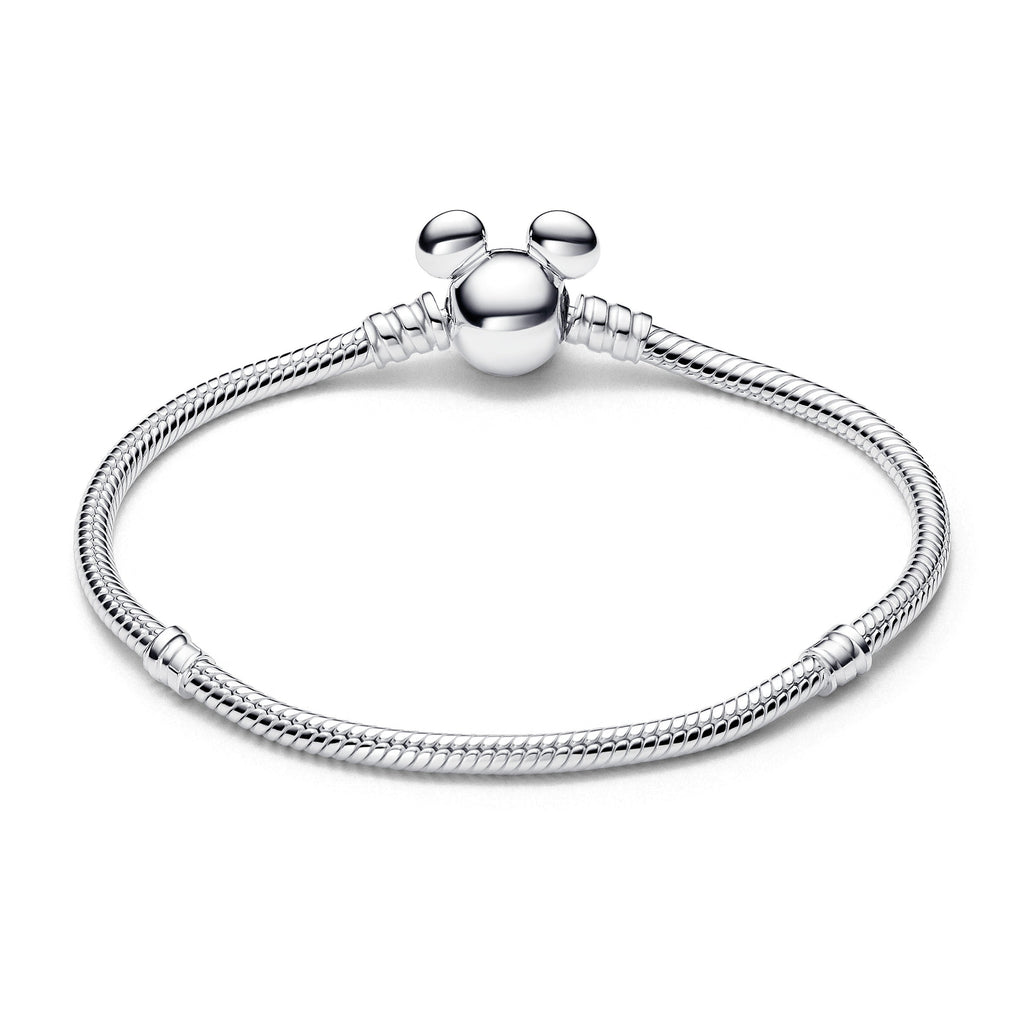 Pandora Bracelet Featuring Disney Mickey Mouse Clasp Moments Snake Chain