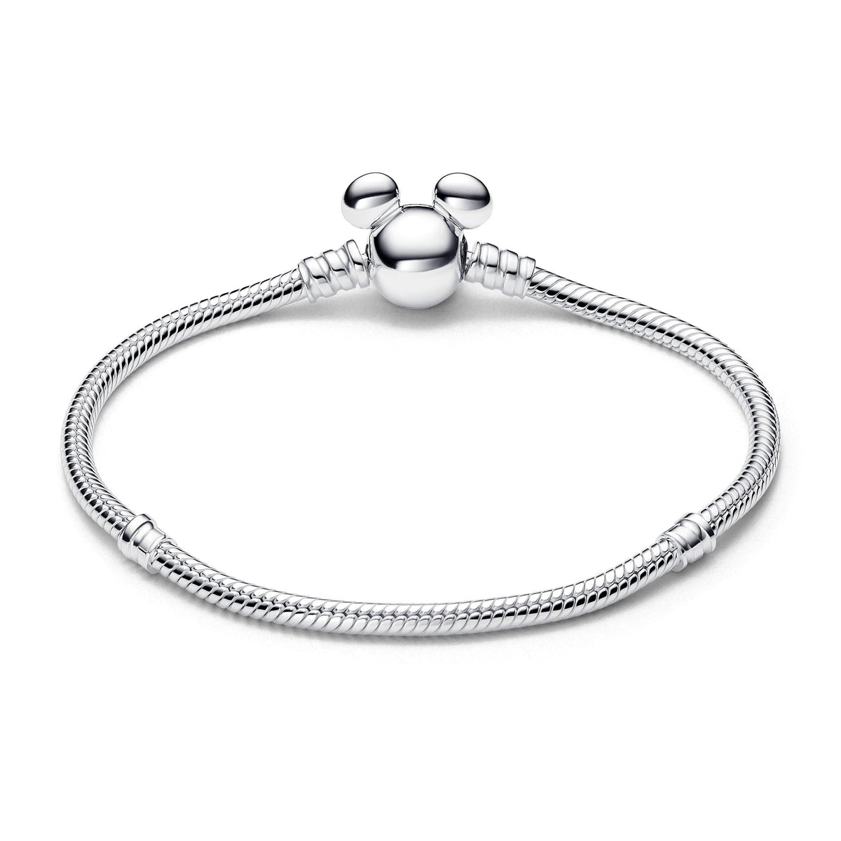 Pandora Bracelet Featuring Disney Mickey Mouse Clasp Moments Snake Chain