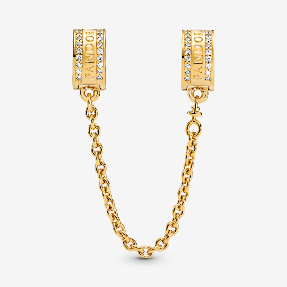 Pandora Charm Featuring Logo Safety Chain Clip