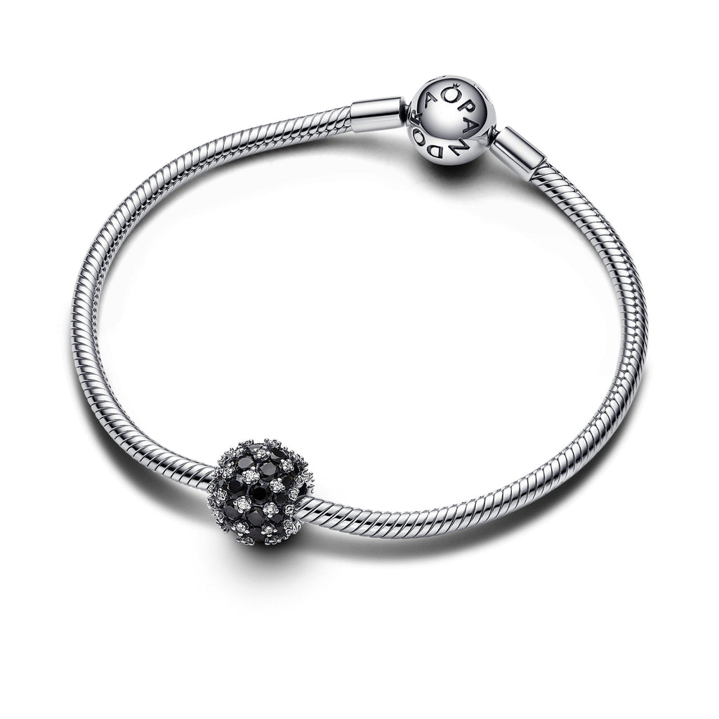 Pandora Sparkling Pavé Round Black Charm