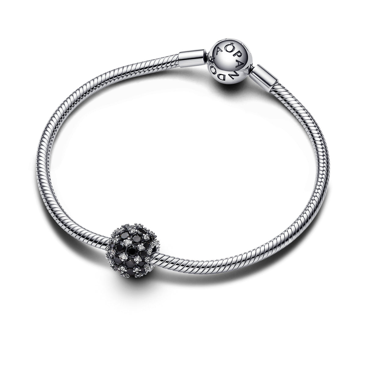 Pandora Sparkling Pavé Round Black Charm