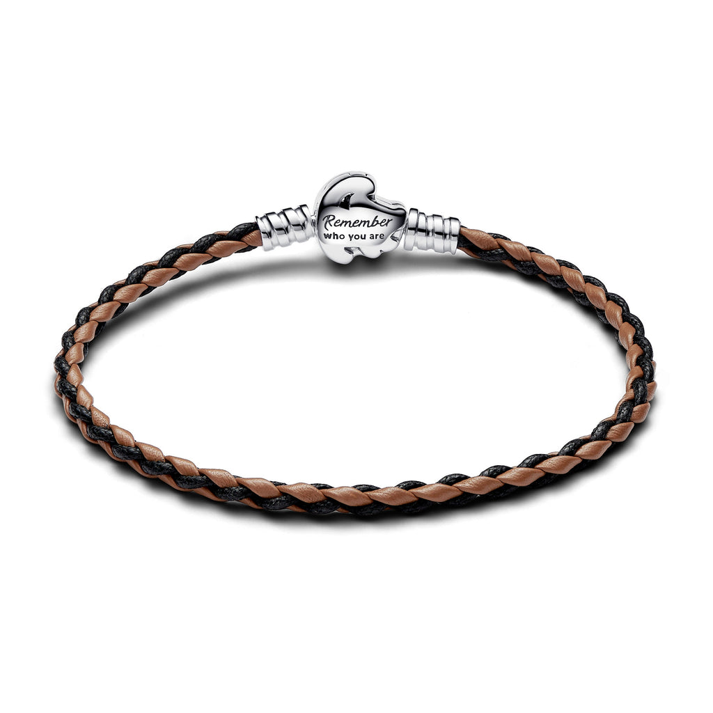 Pandora Disney The Lion King Clasp Moments Braided Leather Bracelet