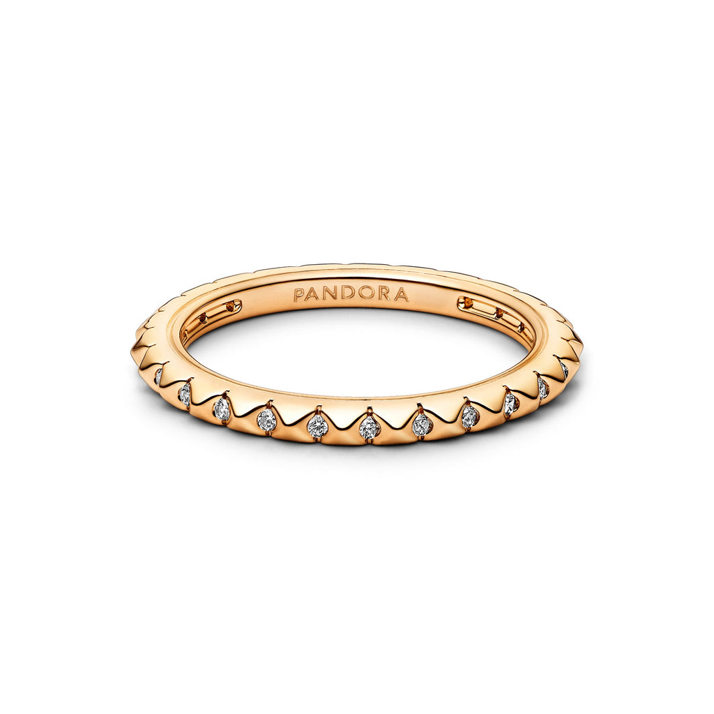 Pandora Ring Featuring ME Pyramids Ring - 14k Gold Plated
