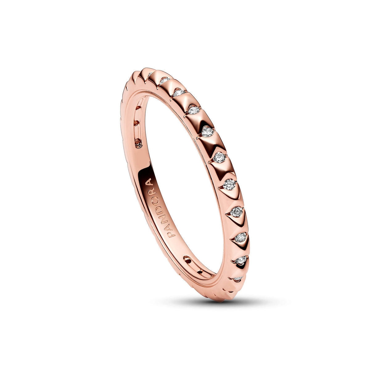 Pandora Ring Featuring ME Pyramids Ring - 14k Rose Gold Plated