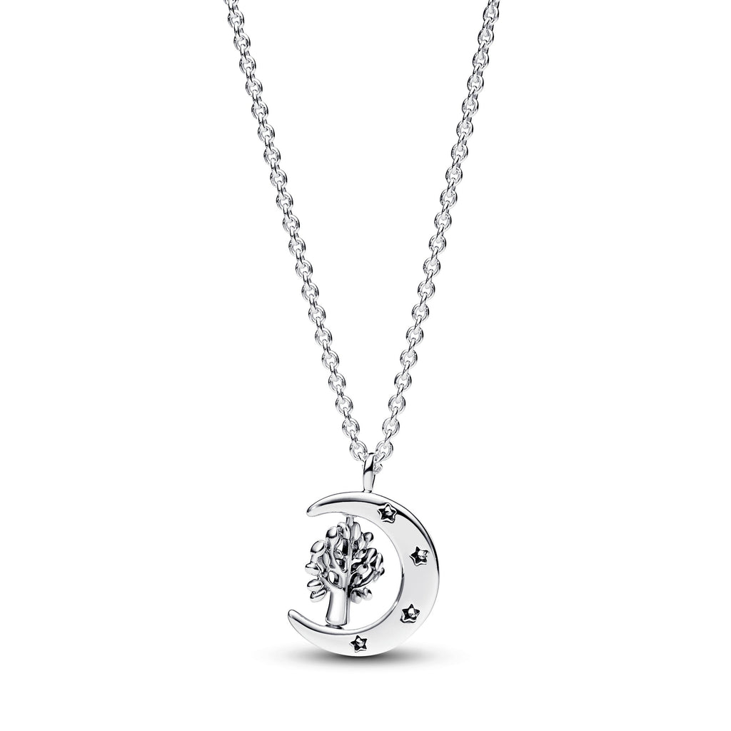 Pandora Necklace Featuring Moon & Spinning Tree of Life