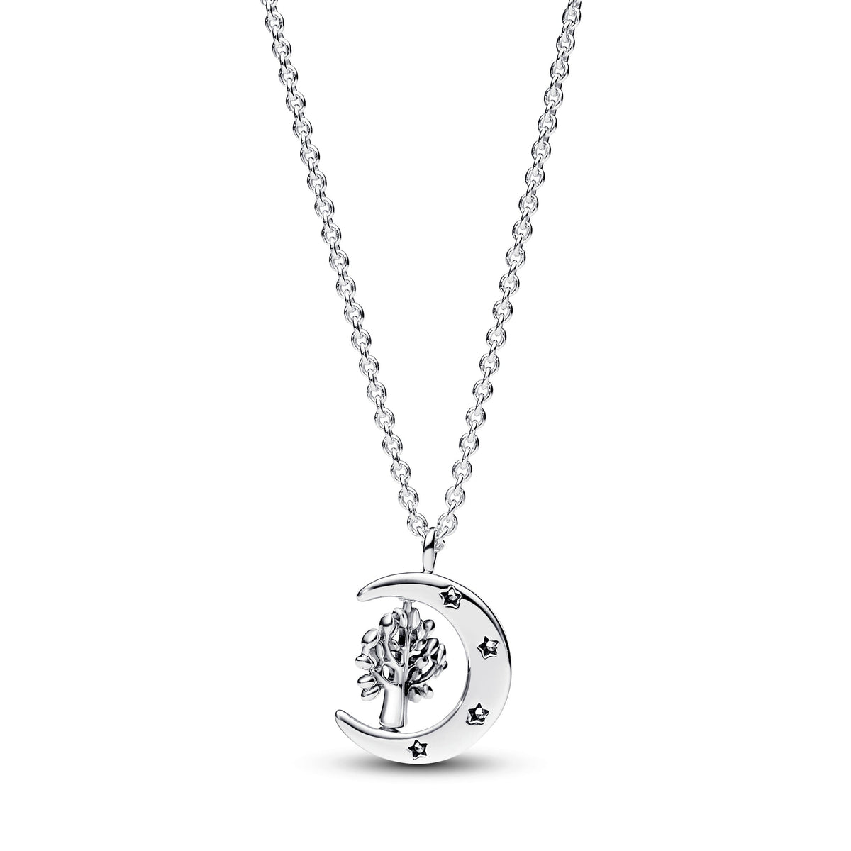 Pandora Necklace Featuring Moon & Spinning Tree of Life