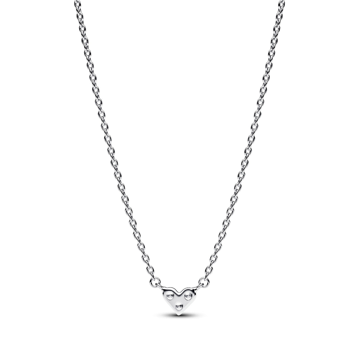 Pandora Necklace Featuring Triple Stone Heart