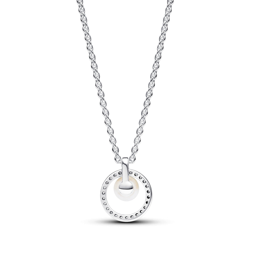 Pandora Treated Freshwater Cultured Pearl & Pavé Collier Necklace