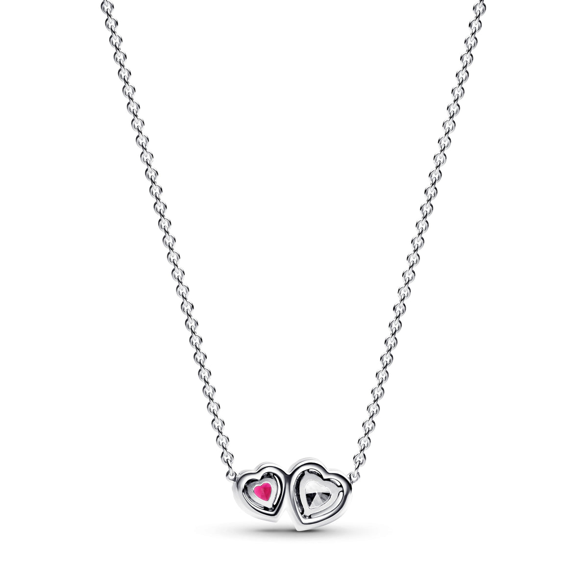 Pandora Necklace Featuring Halo Hearts