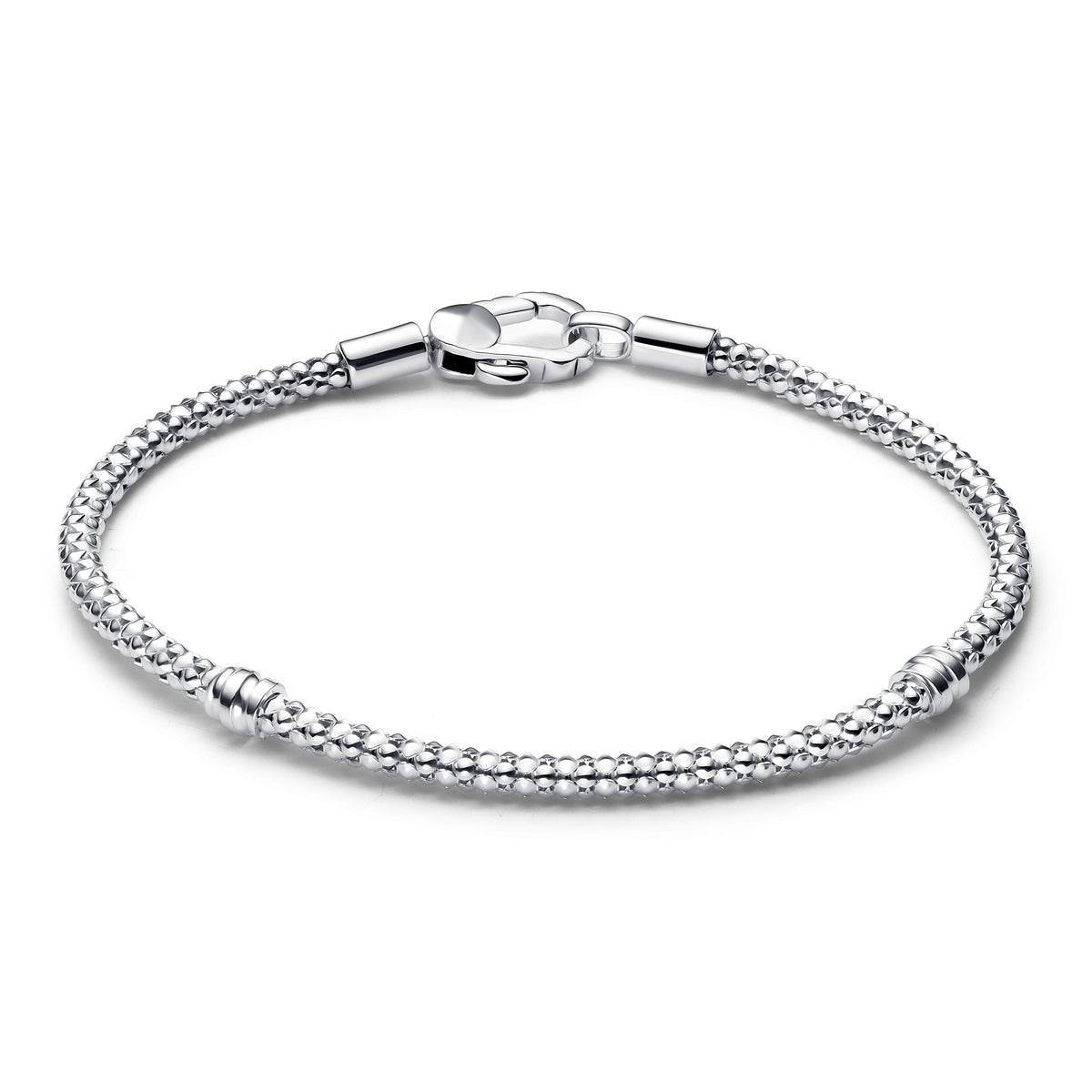 Pandora Bracelet Featuring Studded Clasp & Chain