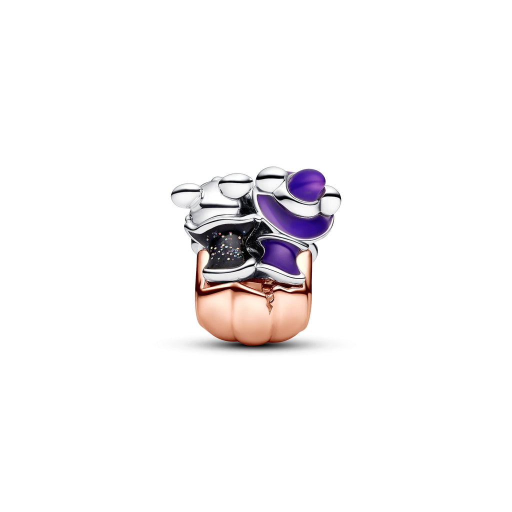 Pandora Charm Featuring Disney Mickey Mouse & Minnie Mouse Halloween Pumpkin