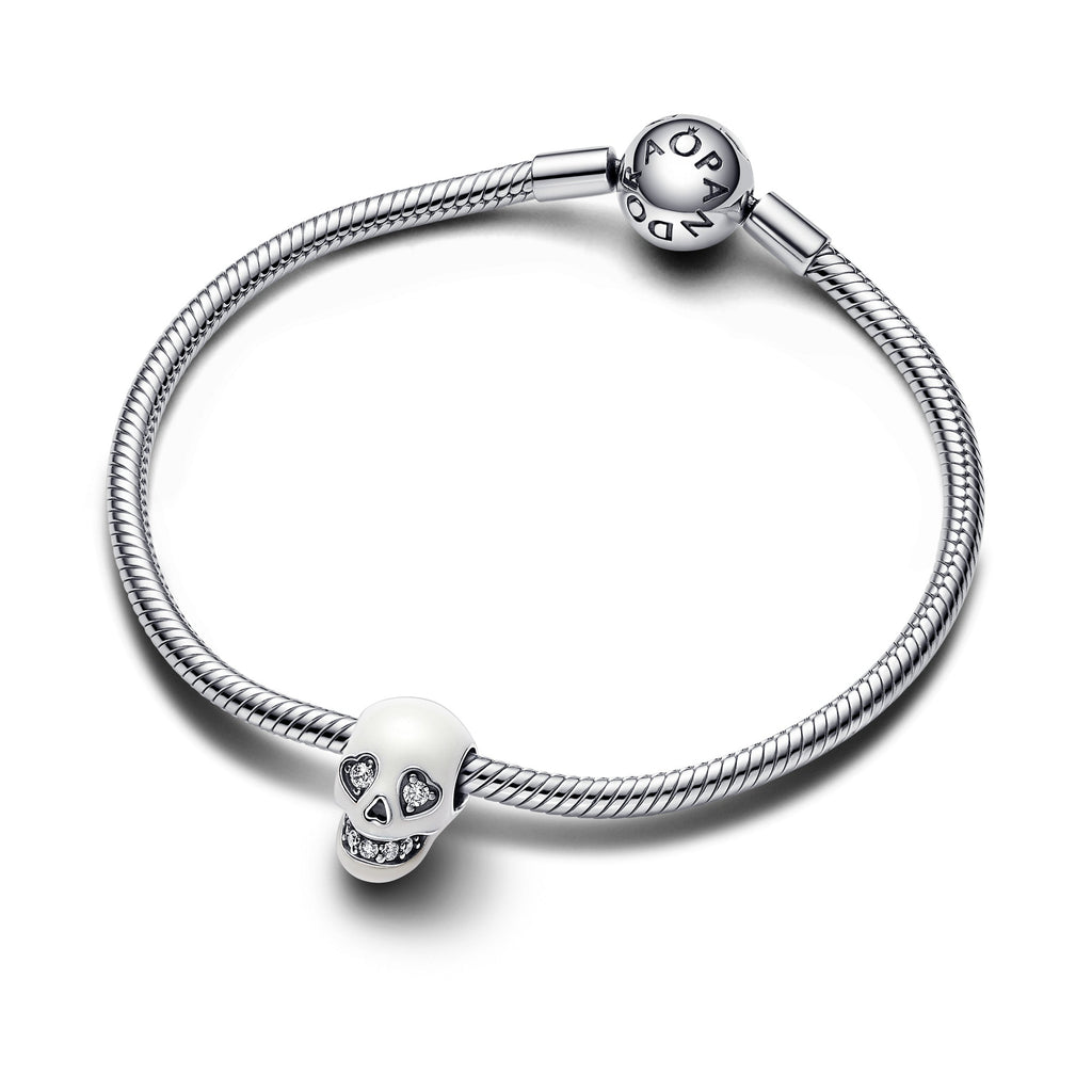 Pandora Charm Featuring Glow-in-the-dark Sparkling Skull