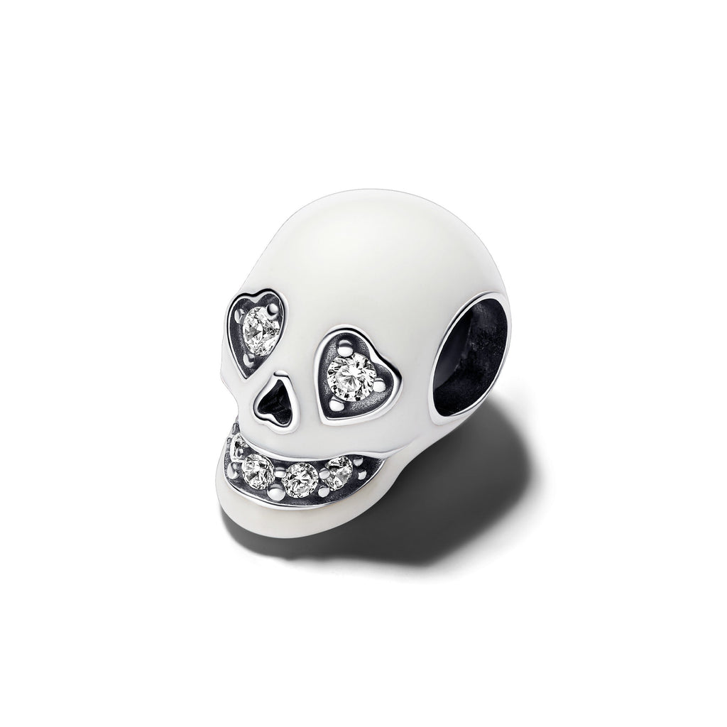 Pandora Charm Featuring Glow-in-the-dark Sparkling Skull