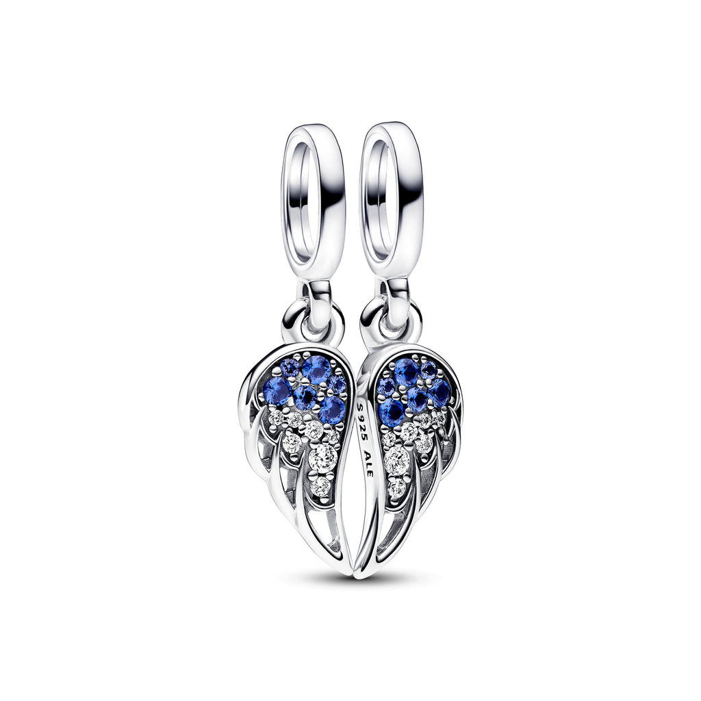 Sparkling Splitable Angel Wings Dangle Charm