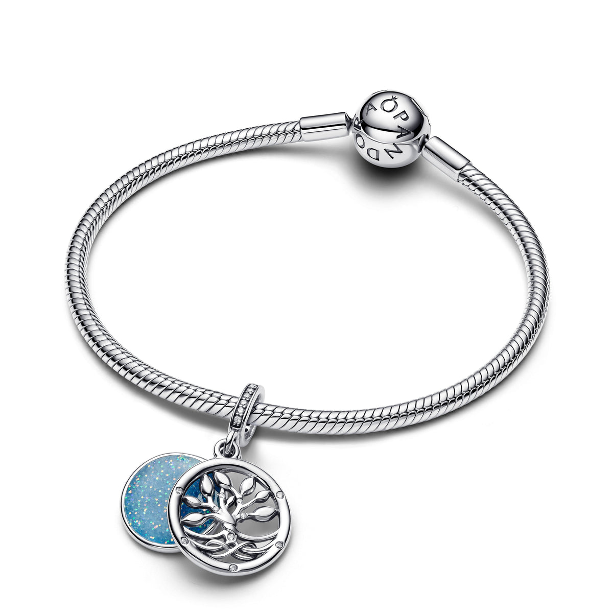 Pandora Charm Featuring Glow-in-the-dark Infinity Tree Double Dangle