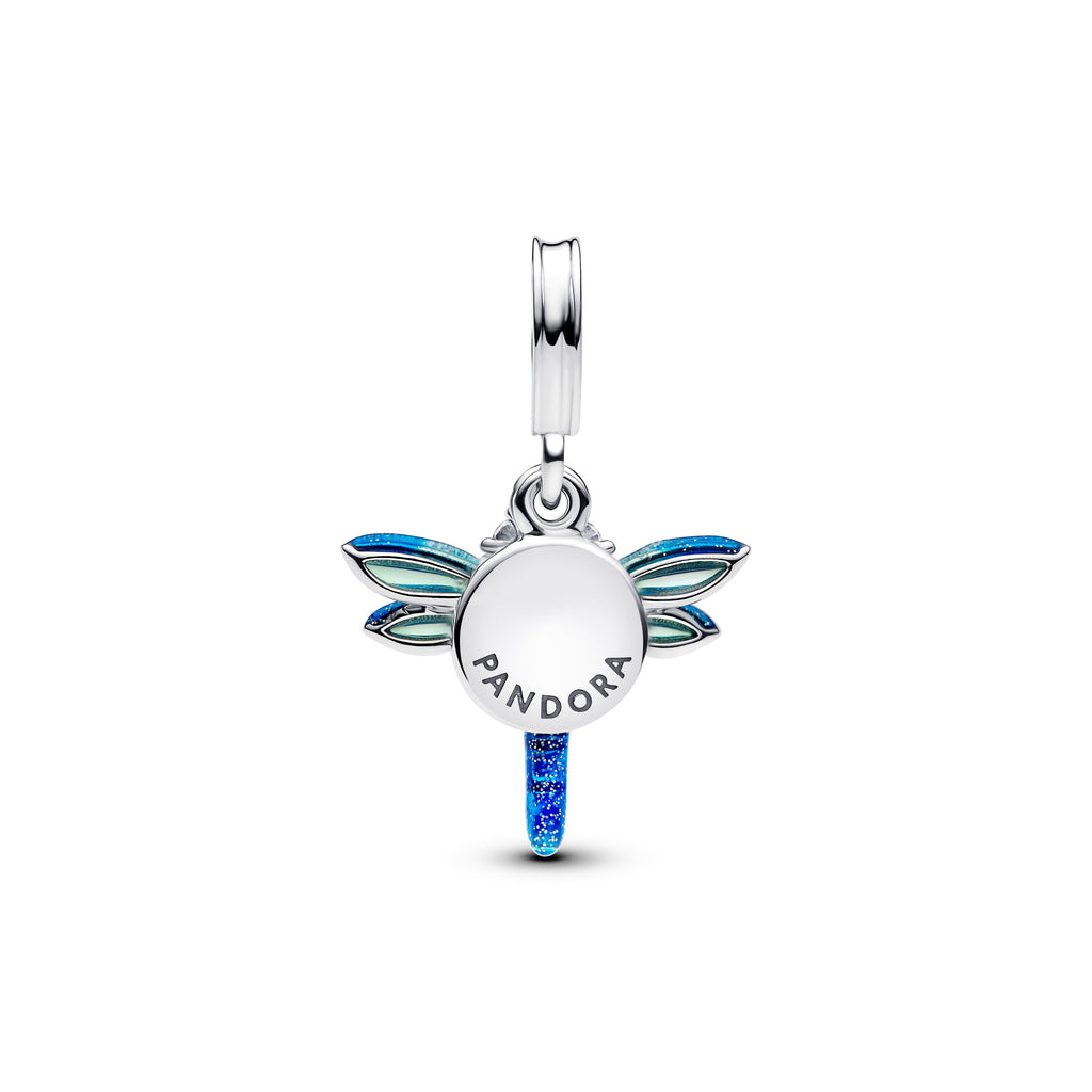 Pandora Charm Featuring Dragonfly Double Dangle
