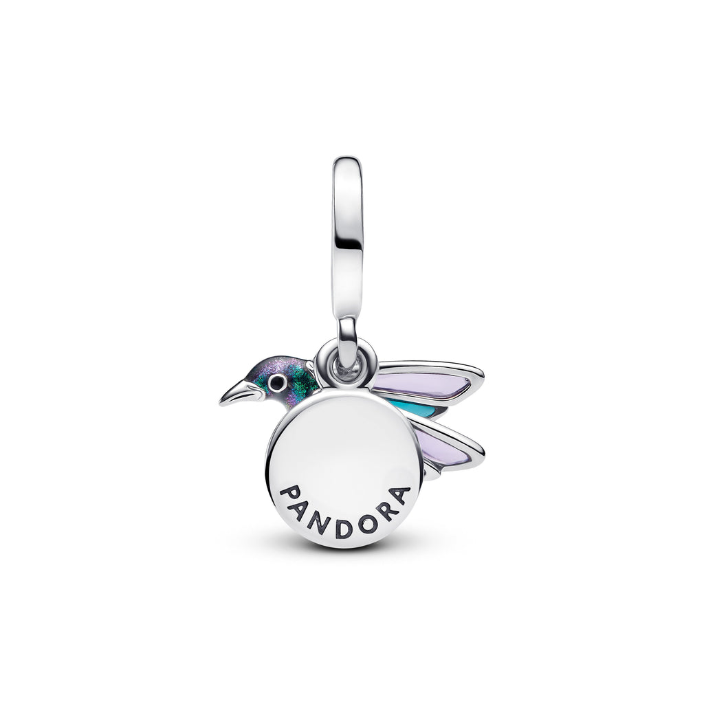 Pandora Charm Featuring Hummingbird Double Dangle