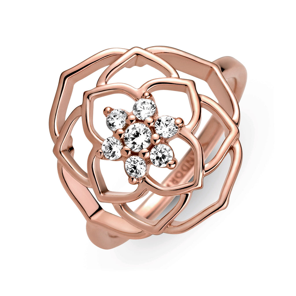 Pandora Ring Featuring Rose Petals Statement
