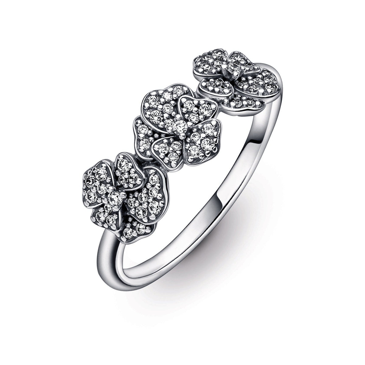 Pandora Triple Pansy Flower Ring