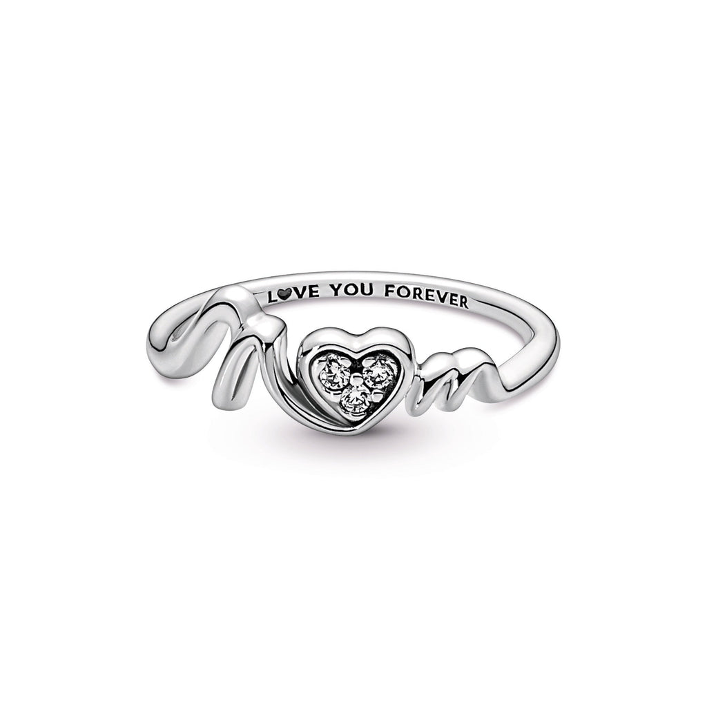 Pandora Mum Pavé Heart Ring