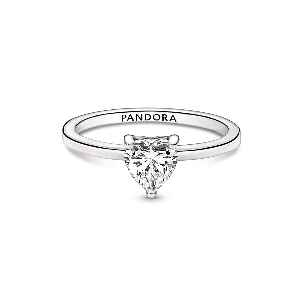 Pandora Ring Featuring Sparkling Heart Solitaire