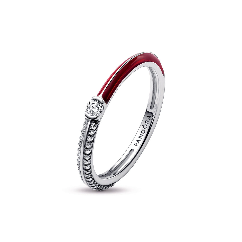 Pandora ME Pavé & Red Dual Ring