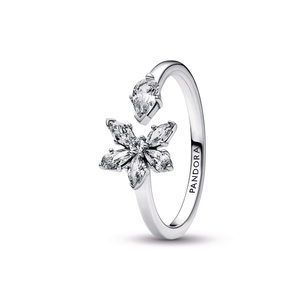 Sparkling Herbarium Cluster Open Ring