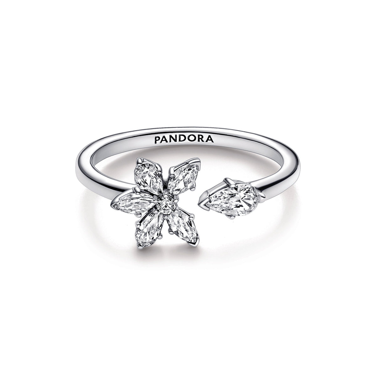 Pandora Ring Featuring Sparkling Herbarium Cluster Open