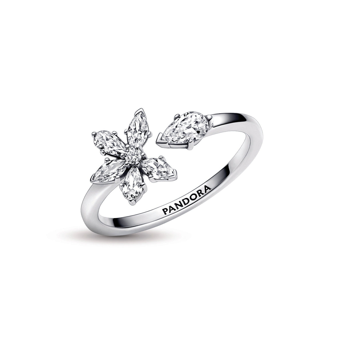 Pandora Ring Featuring Sparkling Herbarium Cluster Open
