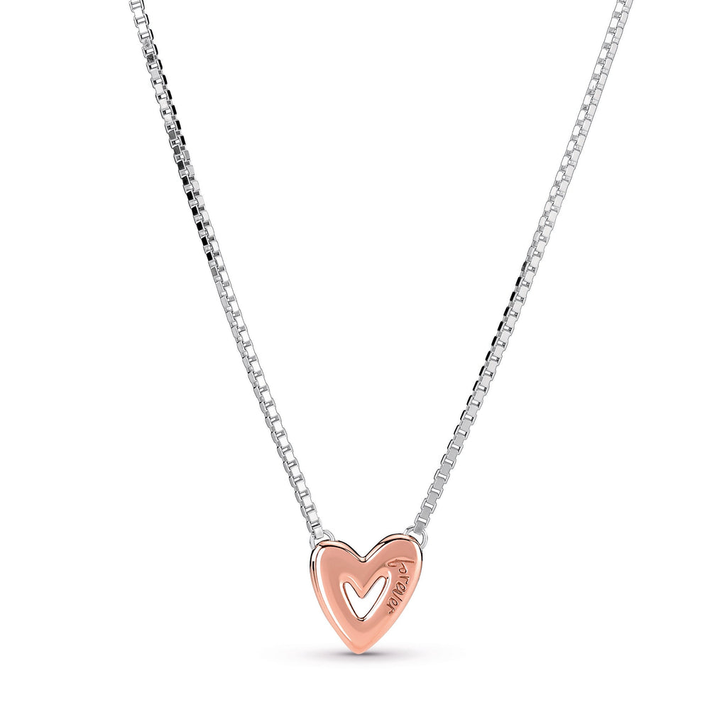 Pandora Sparkling Freehand Heart Necklace