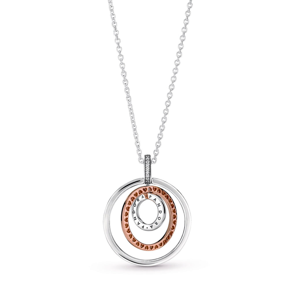 Pandora Two-tone Circles Pendant & Necklace