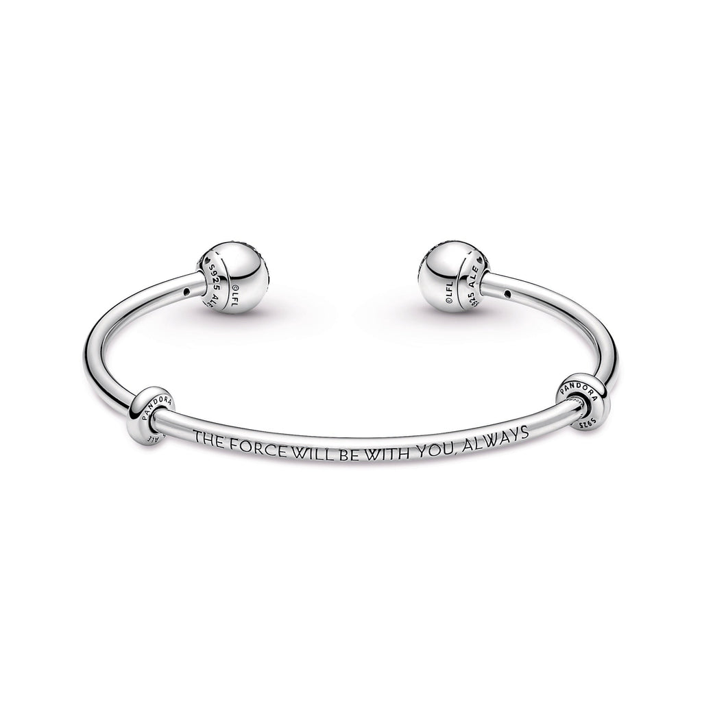 Pandora Bracelet Featuring Moments Star Wars™ Light & Dark Side Logo Open Bangle