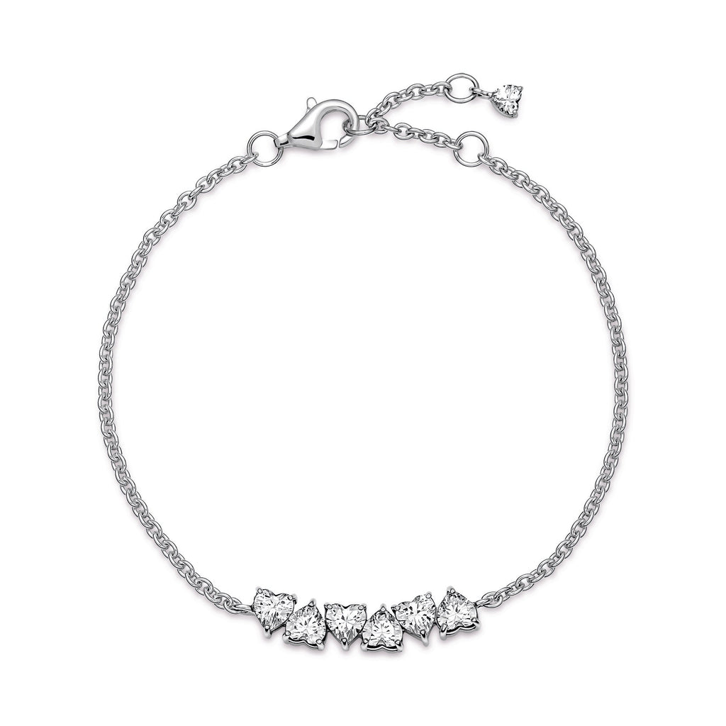 Pandora Sparkling Endless Hearts Chain Bracelet