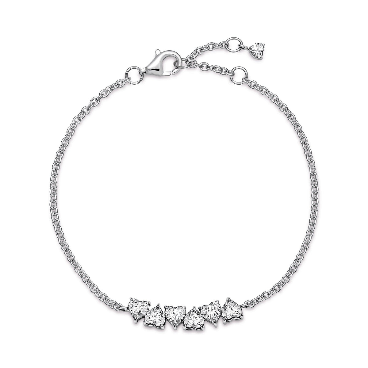 Pandora Sparkling Endless Hearts Chain Bracelet