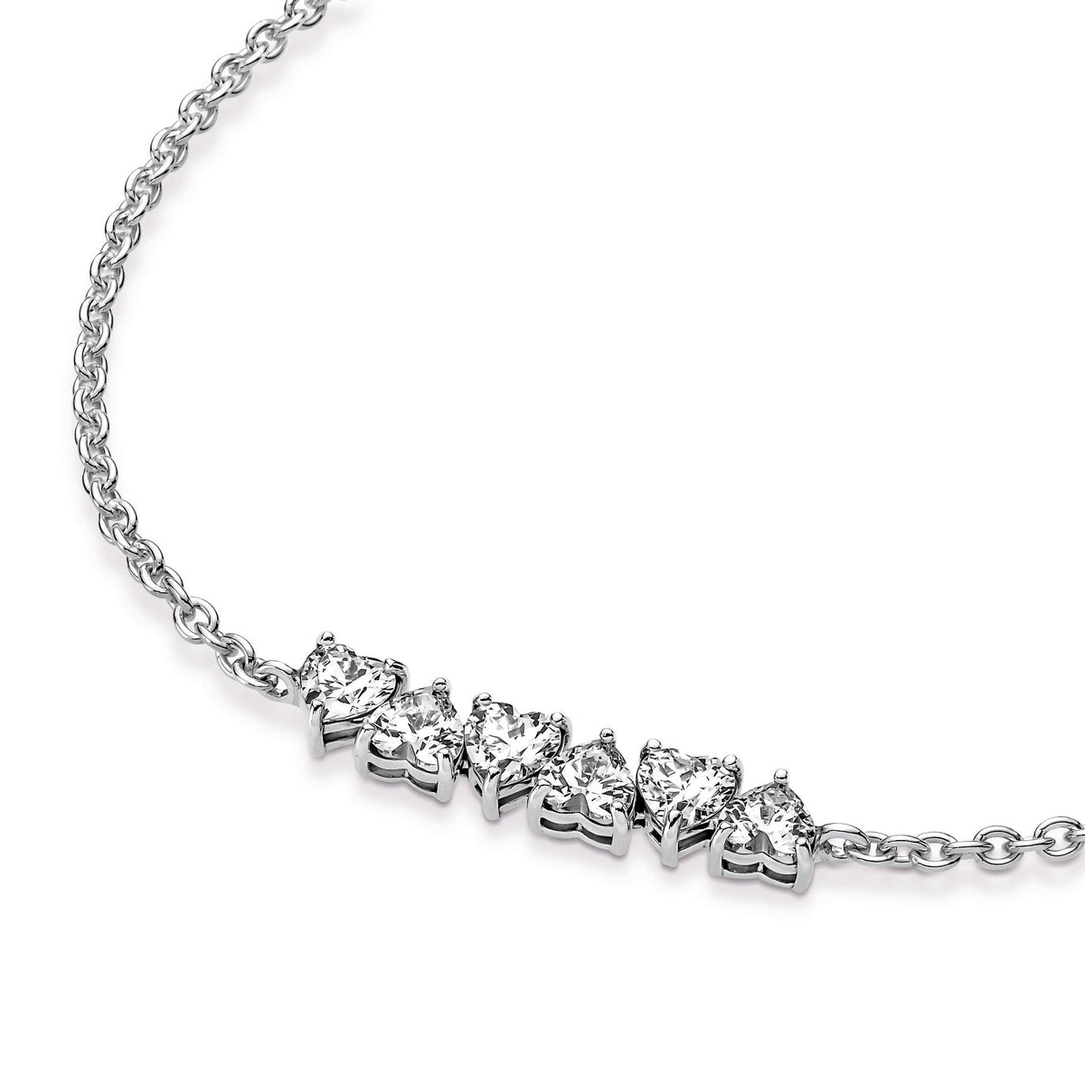 Pandora Sparkling Endless Hearts Chain Bracelet