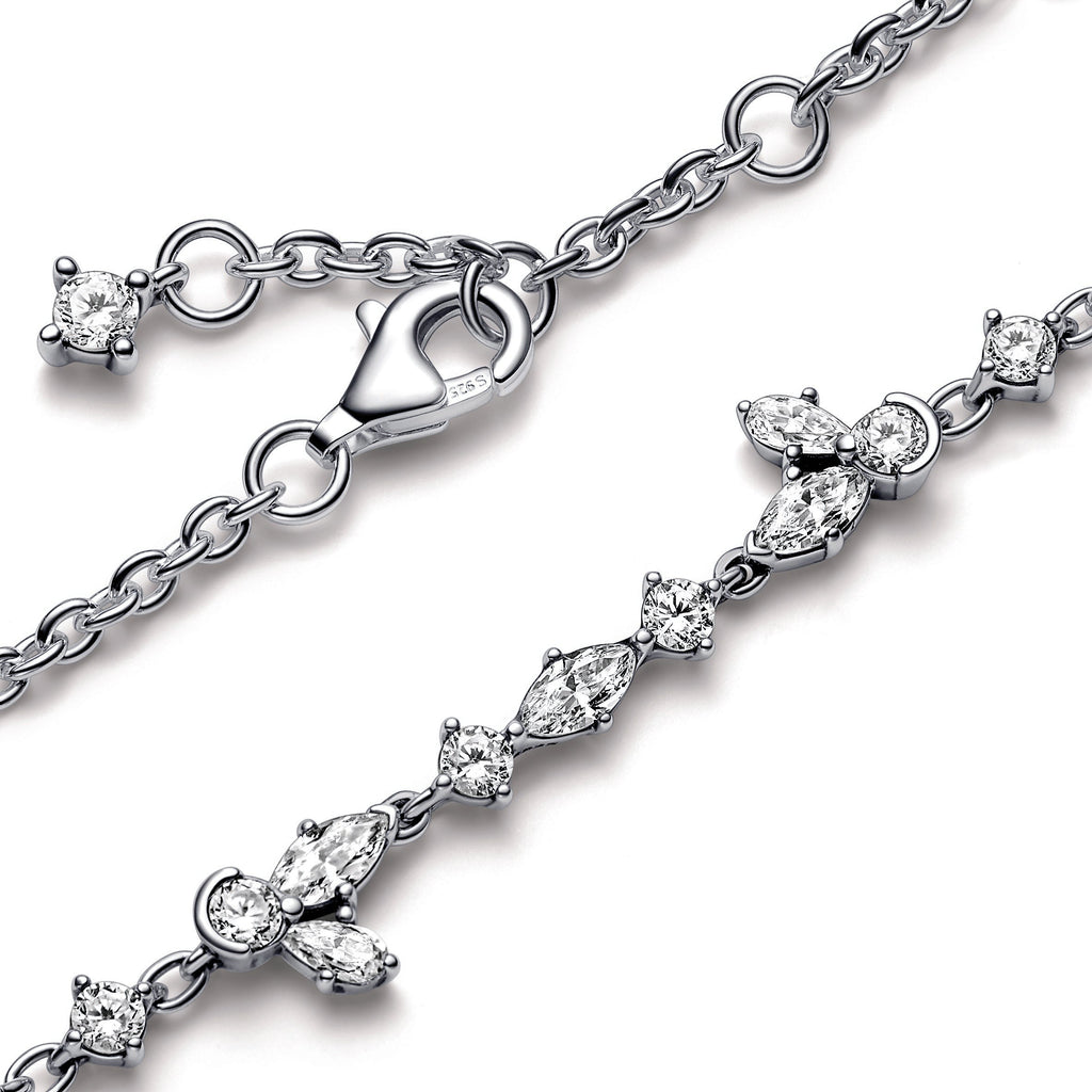 Pandora Bracelet Featuring Sparkling Herbarium Cluster Chain