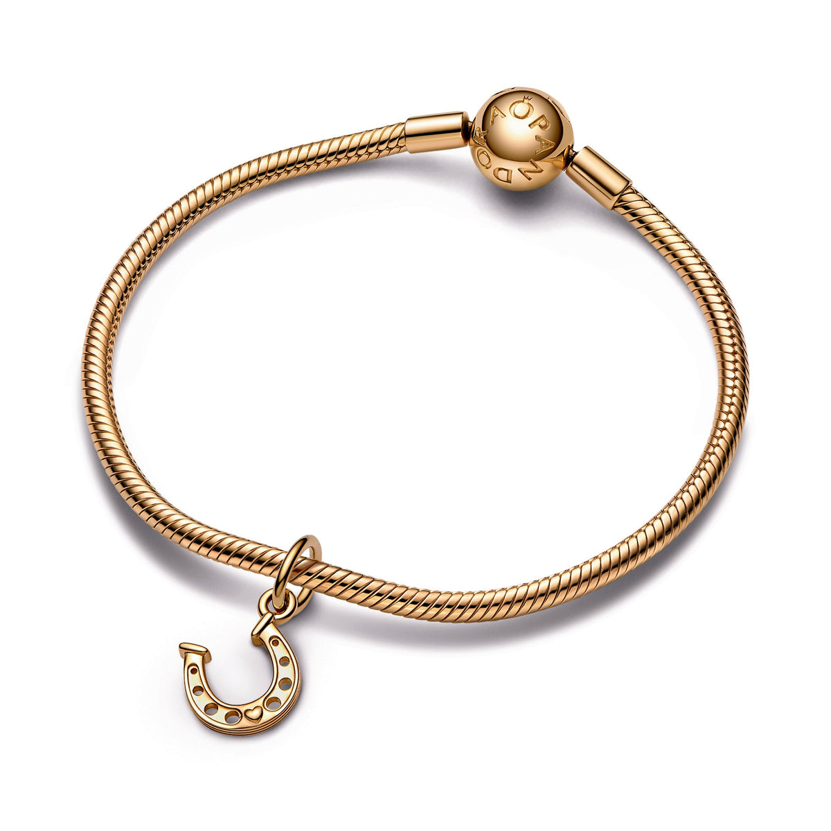 Pandora Charm Featuring Lucky Horseshoe Dangle