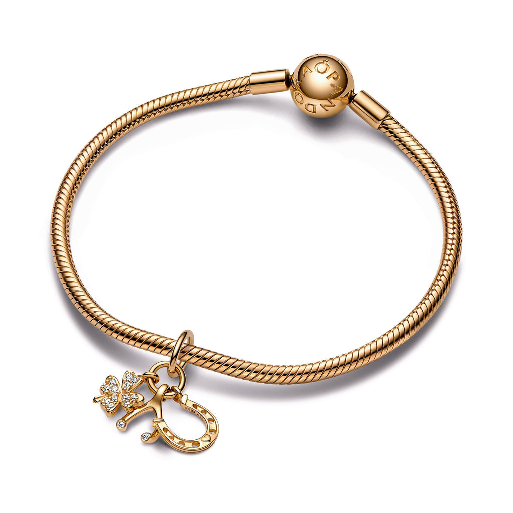 Pandora Lucky Clover, Wishbone & Horseshoe Dangle Charm