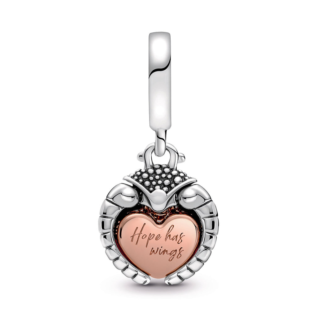 Pandora Charm Featuring Club 2022 Ladybird & Heart Dangle