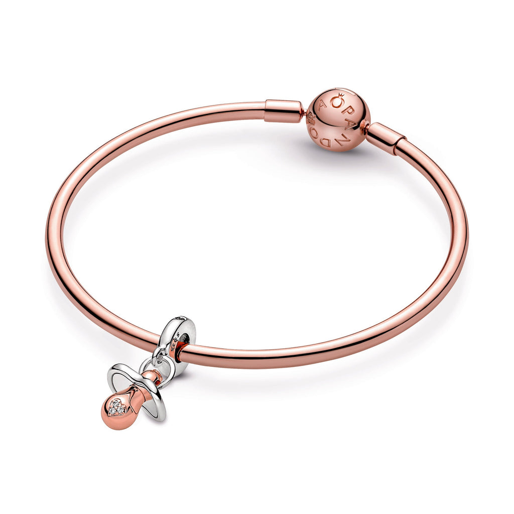 Pandora Charm Featuring Baby Pacifier Dangle