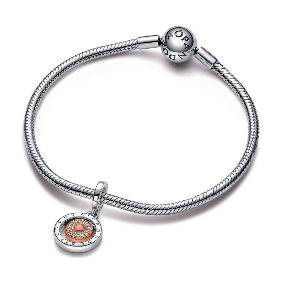 Pandora Charm Featuring Two-tone Logo Circles Dangle