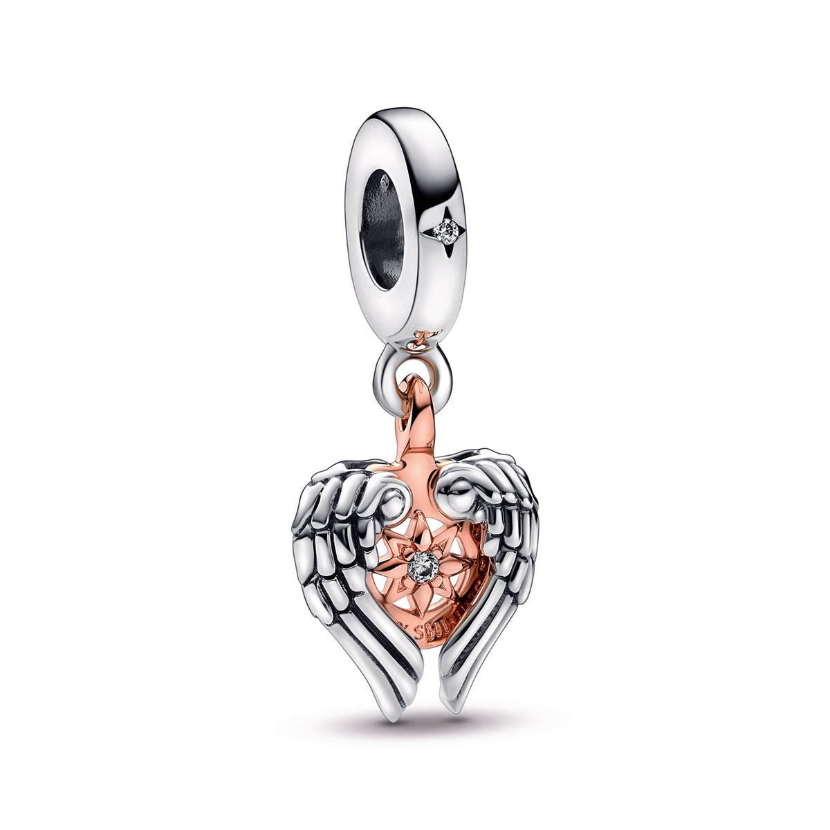 Celestial Compass Angel Wings Dangle Charm