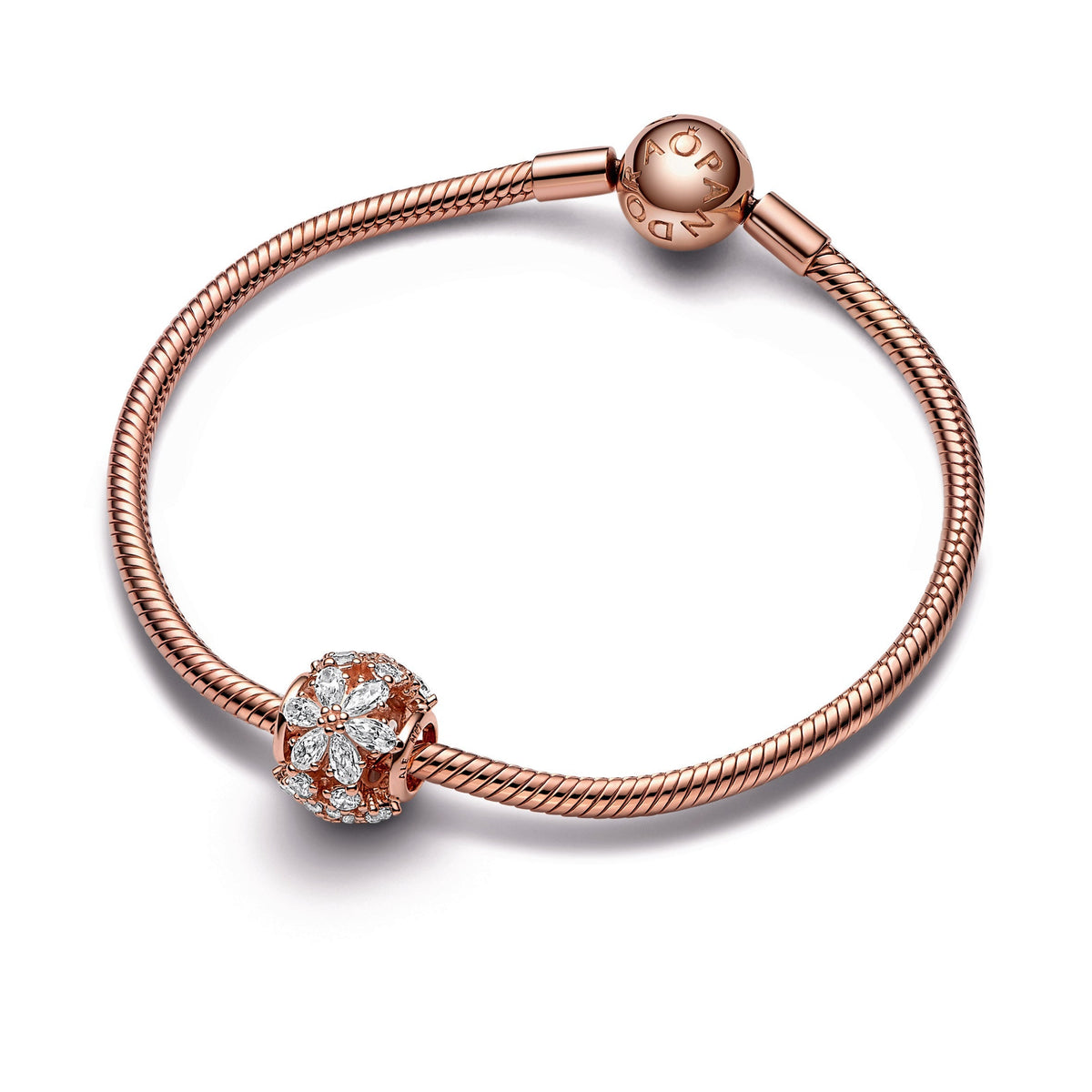 Pandora Charm Featuring Sparkling Herbarium Cluster Round
