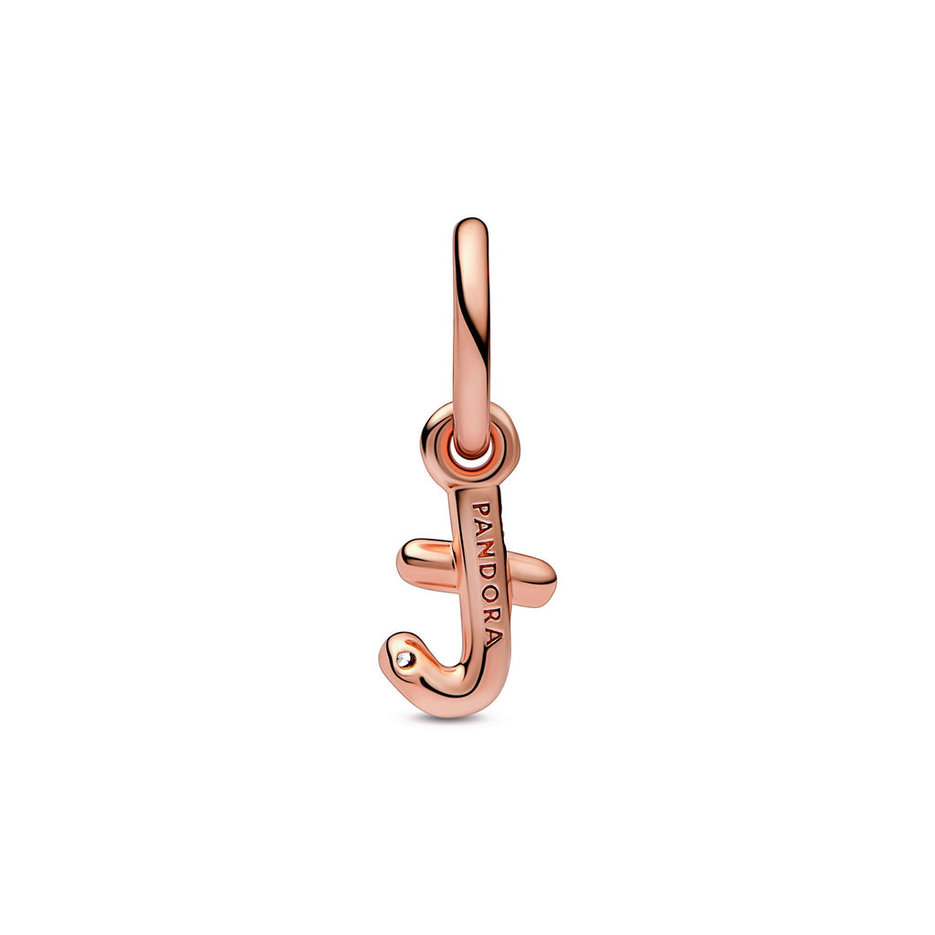 Pandora Charm Featuring Letter t Script Alphabet Dangle